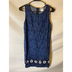 Niki Lee Womens Juniors Size 9 Medium Sundress sleeveless Blue pattern
